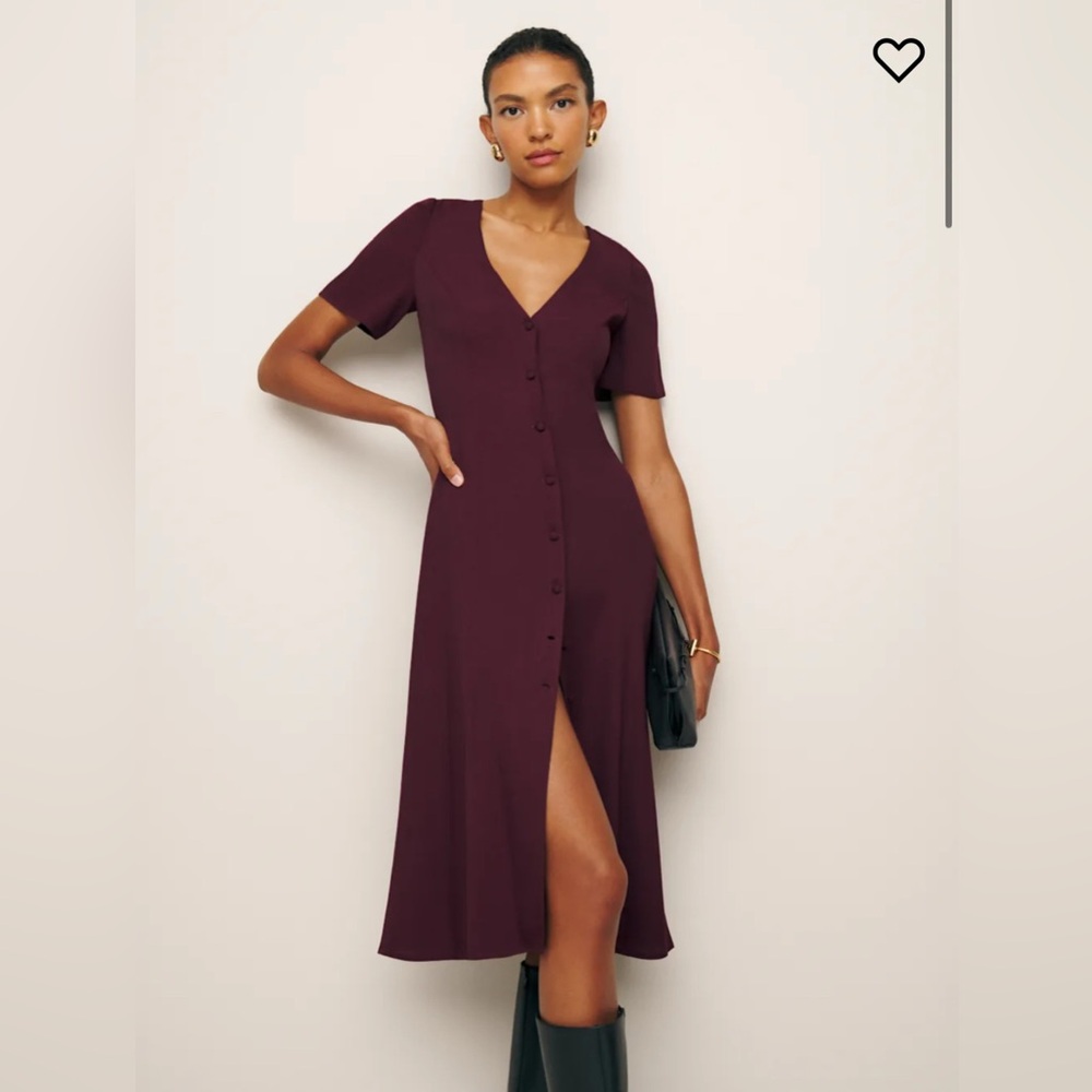 Reformation Locklin Dress Prune - Size 4